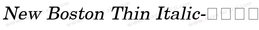 New Boston Thin Italic字体转换